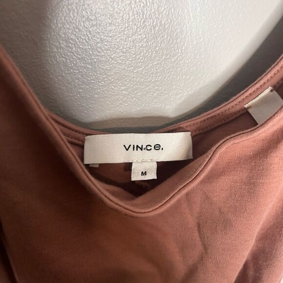 VINCE Pima Cotton Tank Wrap Dress - Picture 3 of 4